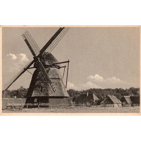Maderup Molle Den Fynske Landsby Odense Danemark carte postale ancienne moulin