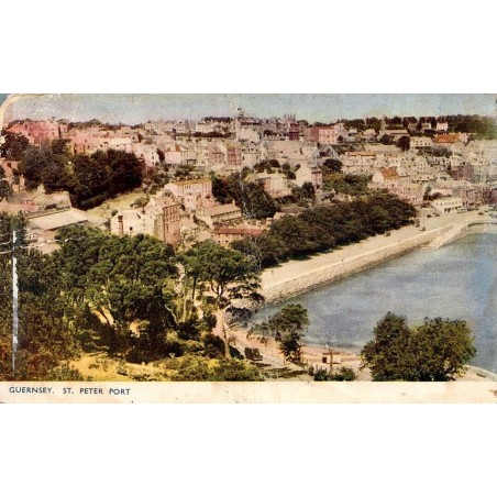 Saint Peter Port Guernesey carte postale ancienne Photochrom port îles Anglo-Normandes