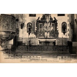 Carte postale ancienne autel et table-œuvre d’art historique à L’Amazier-Basse Corrèze