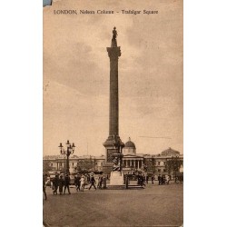 Carte postale ancienne Londres Nelson Column Trafalgar Square circulée éditée par Samuel's Ltd