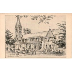 Carte postale ancienne Llandaff Cathedral Cardiff éditée par Williams Lewis non circulée