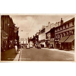 Carte postale semi-moderne Huddersfield New Street Angleterre circulée en 1951 vue urbaine du Yorkshire