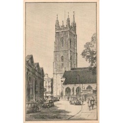 Carte postale ancienne Saint John Church Cardiff Pays de Galles éditée par Williams Lewis