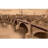 Carte postale ancienne London Bridge Londres Angleterre circulée en 1913 vue sur la Tamise