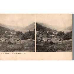 Carte postale ancienne Lac de Brientz Suisse éditée par Lévy LL vue panoramique du lac alpin