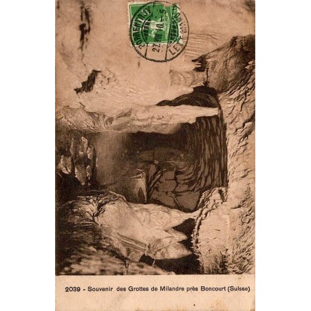 Carte postale ancienne souvenir des Grottes de Milandre près de Boncourt multi-vues Jura suisse