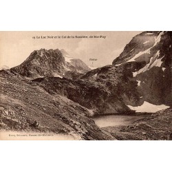 Carte postale ancienne Lac Noir et Col de la Sassière Sainte-Foy-Tarentaise Savoie éditée par Béroud
