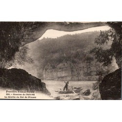 Carte postale ancienne Bassin du Doubs Grotte du Roi de Prusse frontière franco-suisse éditée par CIB