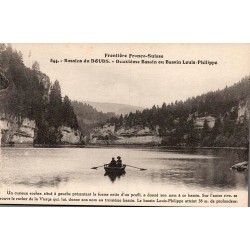 Carte postale ancienne Bassin Louis Philippe Bassins du Doubs frontière franco-suisse éditée par CLB