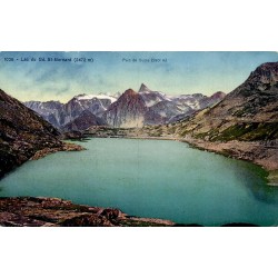 Carte postale ancienne Lac du Grand Saint-Bernard et Pain de Sucre Suisse éditée par Société Graphique de Neuchâtel