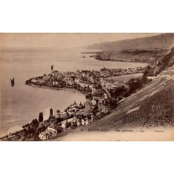 Carte postale ancienne Montreux vue générale Suisse circulée en 1920 éditée par Lévy et Fils LL