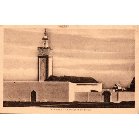 Rabat Mosquée du Sultan Maroc carte postale ancienne CPA Librairie Moderne numéro 18