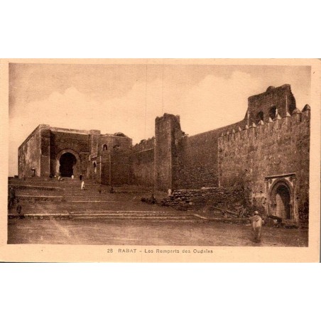 Rabat Remparts des Oudaïas Maroc carte postale ancienne CPA Librairie Moderne numéro 28