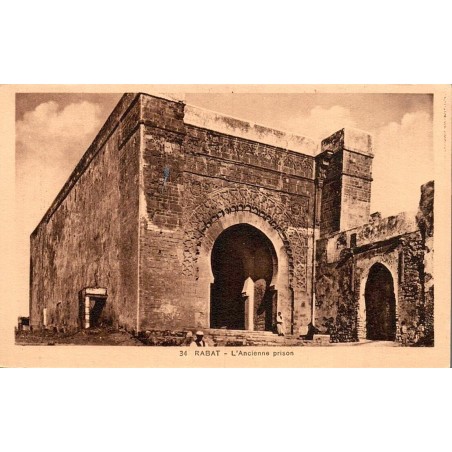 Rabat ancienne prison des Oudaïas Maroc carte postale ancienne CPA Librairie Moderne numéro 34