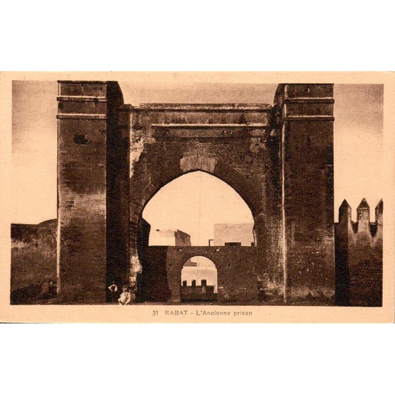 Rabat ancienne prison des Oudaïas Maroc carte postale ancienne CPA Librairie Moderne numéro 31