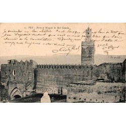 Fès Porte et Mosquée de Bab Guissa Maroc carte postale ancienne CPA circulée numéro 15