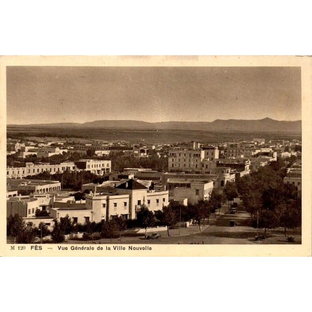Fès vue générale de la ville nouvelle Maroc carte postale ancienne CPA Braun et Cie non circulée