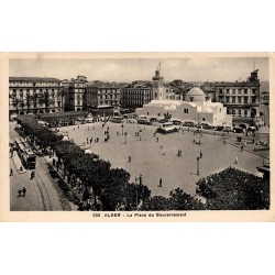 Carte postale ancienne Alger Place du Gouvernement Algérie vue urbaine coloniale CPA