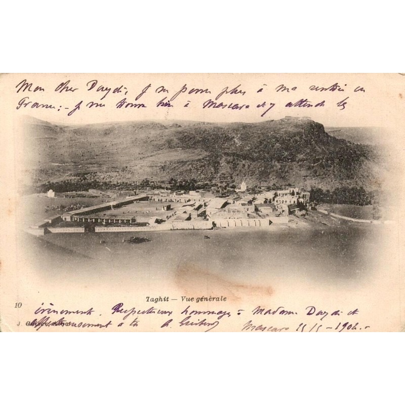 Carte postale ancienne Taghit vue générale oasis du Sahara Algérie CPA