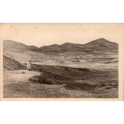 Carte postale ancienne Biskra le désert près de la Fontaine Chaude Algérie CPA