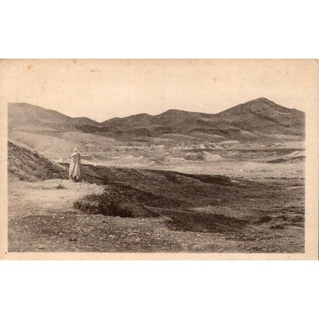 Carte postale ancienne Biskra le désert près de la Fontaine Chaude Algérie CPA