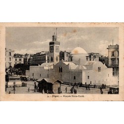 Carte postale ancienne Alger Mosquée Djema Djedid Algérie CPA série 3 Mosquée de la Pêcherie