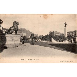 Carte postale ancienne Oran La Place d'Armes Algérie CPA ND Phot vue du centre-ville