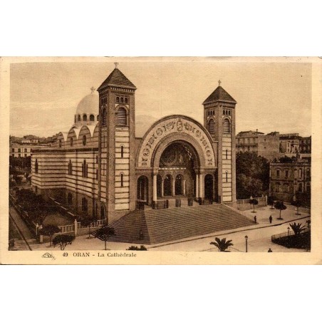 Carte postale ancienne Oran La Cathédrale Algérie CPA ND Phot série 49