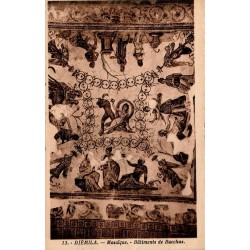 Carte postale ancienne Djemila mosaïque Bâtiments de Bacchus Algérie CPA série 13
