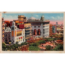 Carte postale ancienne Alger Boulevard Laferrière Algérie CPA série 391