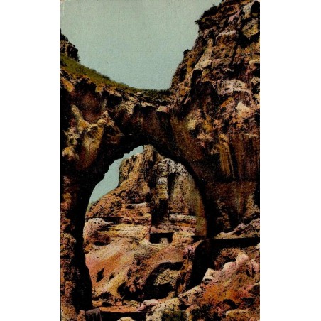 Carte postale ancienne Constantine Grande Arche Naturelle gorges du Rhummel Algérie CPA série 939