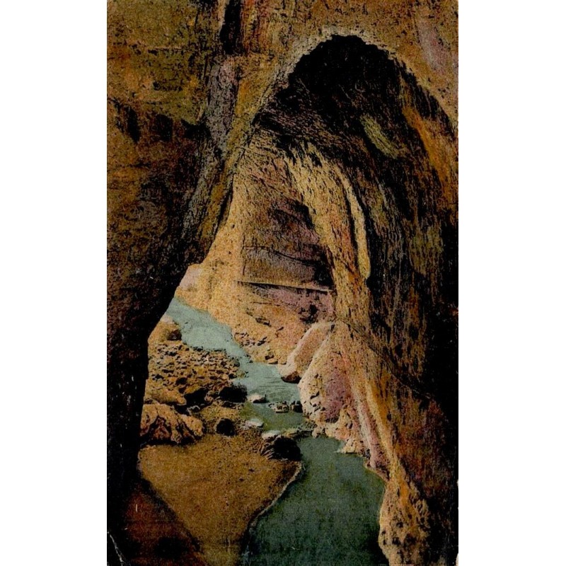 Carte postale ancienne Constantine Porte Naturelle dans les gorges du Rhummel Algérie CPA série 943