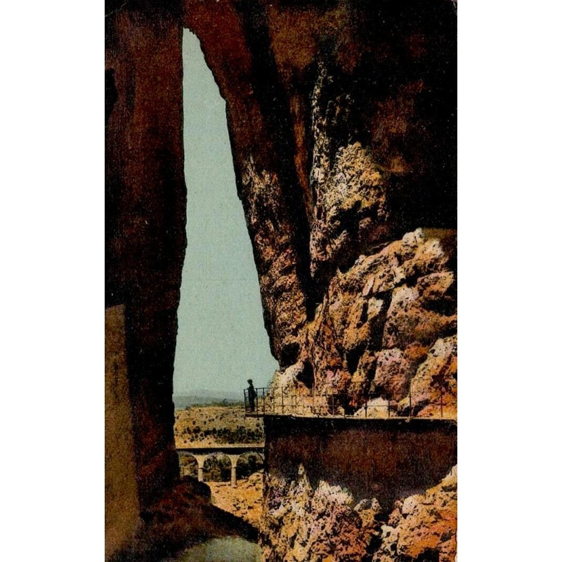 Carte postale ancienne Constantine Sortie des Gorges du Rhummel Algérie CPA série 942