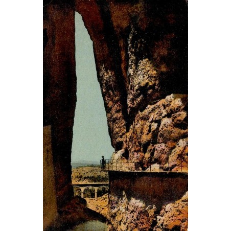 Carte postale ancienne Constantine Sortie des Gorges du Rhummel Algérie CPA série 942