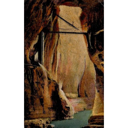 Carte postale ancienne Constantine Chemin des Touristes dans les gorges du Rhummel Algérie CPA série 941