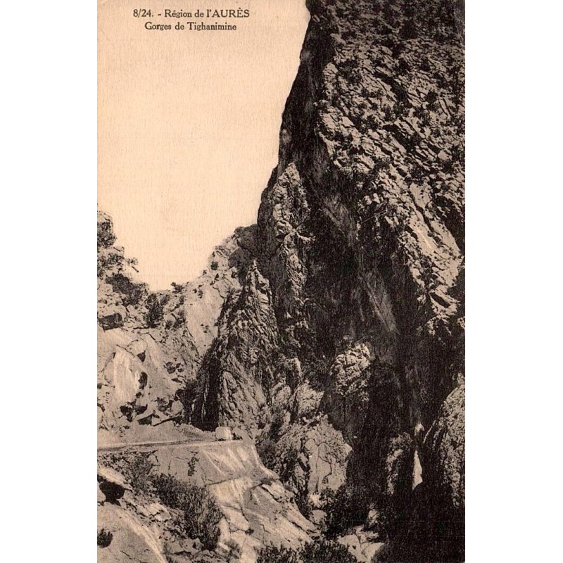 Carte postale ancienne Région de l’Aurès Gorges de Tighanimine Algérie CPA ND Phot