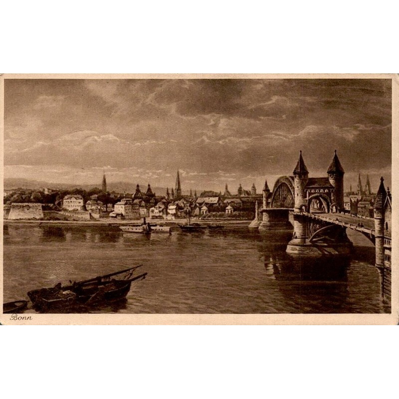 Carte postale ancienne Bonn Allemagne CPA ND Phot série 318 vue urbaine