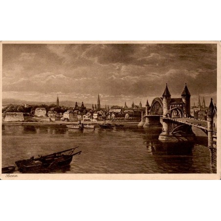 Carte postale ancienne Bonn Allemagne CPA ND Phot série 318 vue urbaine