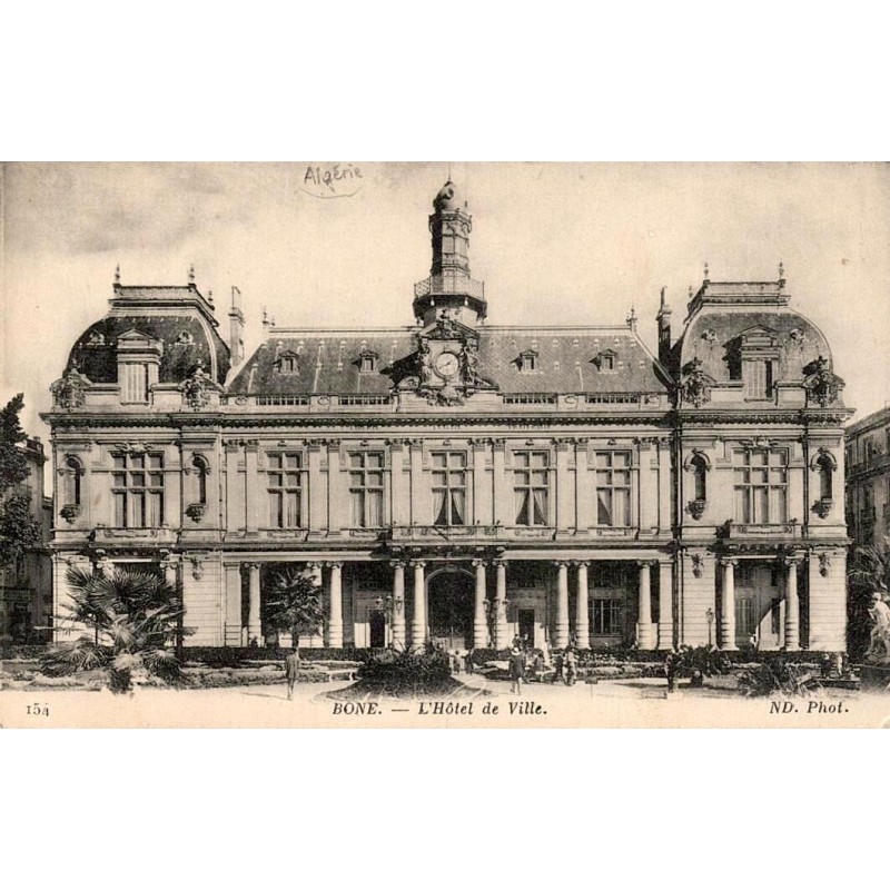Carte postale ancienne Bône Hôtel de Ville Algérie CPA Neurdein