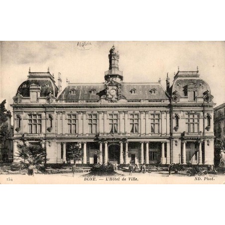 Carte postale ancienne Bône Hôtel de Ville Algérie CPA Neurdein