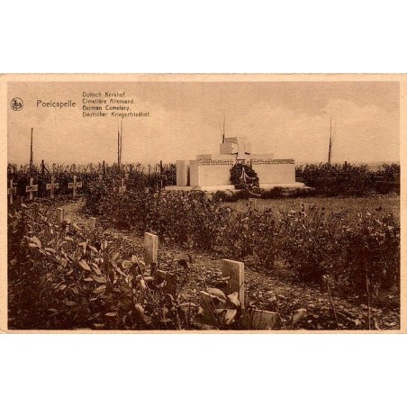 Carte postale ancienne Poelcapelle Cimetière Allemand Belgique CPA Neurdein