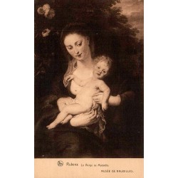Carte postale ancienne Bruxelles La Vierge au Myosotis de Rubens Musée de Bruxelles CPA