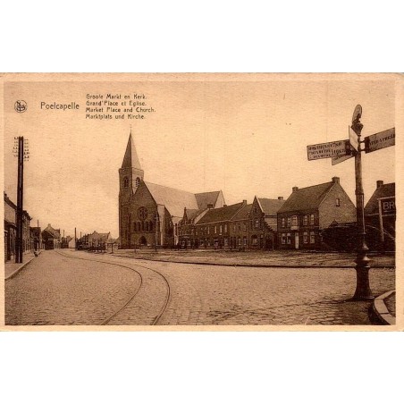 Poelcapelle - Grand'Place et Église