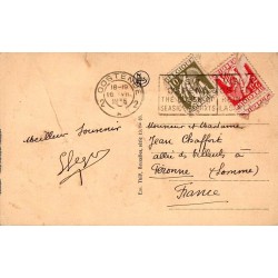 Ostende La Plage Belgique Carte Postale Ancienne CPA Circulée Station Balnéaire Belle Époque