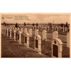 Carte postale ancienne non circulée du cimetière militaire belge de Houthulst près de Poelcapelle, Première Guerre mondiale.