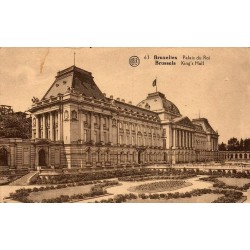 Carte postale ancienne non circulée représentant le Palais du Roi à Bruxelles, édition Albert n°63.