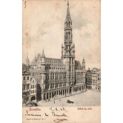 Carte postale ancienne Bruxelles Hôtel de Ville Grand-Place Série Artistique N°1 Belgique