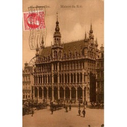 Carte postale ancienne Bruxelles Maison du Roi Grand-Place Belgique circulée