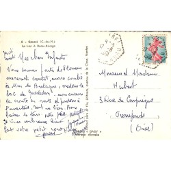 Carte postale ancienne Caurel lac Beau Rivage