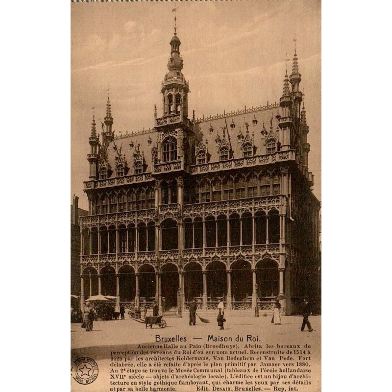 Carte postale ancienne Bruxelles Maison du Roi Ancienne Halle au Pain édition Desaix Belgique